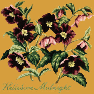 Hellebore Midnight Needlepoint Kit Kits Elizabeth Bradley Design Yellow 
