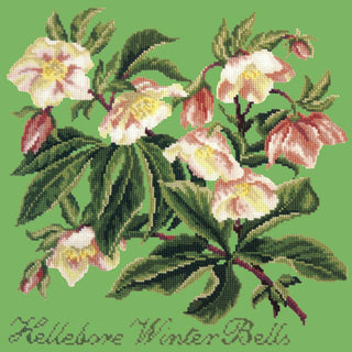 Hellebore Winter Bells Needlepoint Kit Kits Elizabeth Bradley Design Grass Green 
