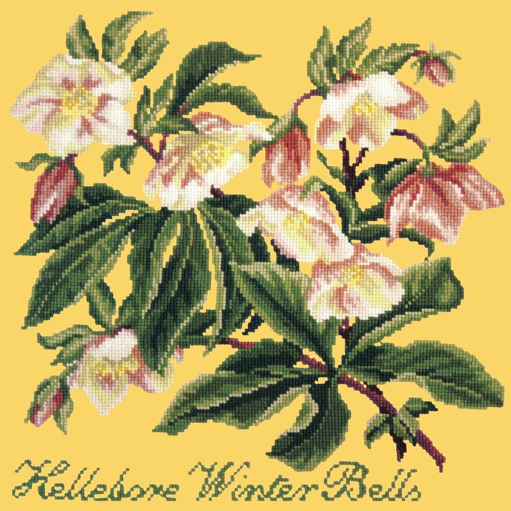 Hellebore Winter Bells Needlepoint Kit Kits Elizabeth Bradley Design Sunflower Yellow 
