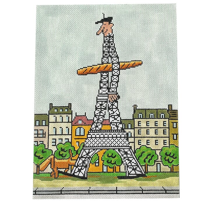 Hello Paris Painted Canvas CBK Needlepoint Collections 