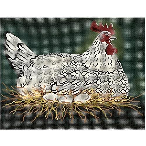 Henny Brooding Painted Canvas Cooper Oaks Design  - 1