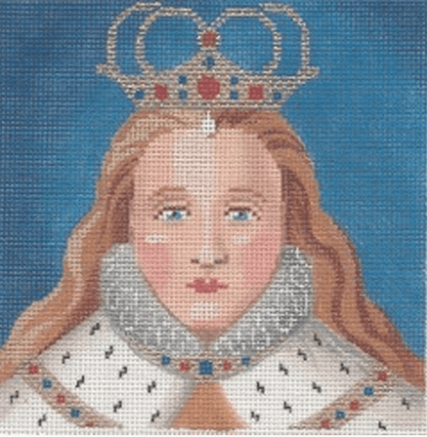 Henry VIII   Elizabeth Painted Canvas Labors of Love Needlepoint  - 1