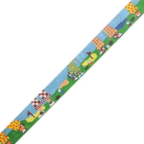Her "Fore" Feet Belt Painted Canvas The Meredith Collection  - 1