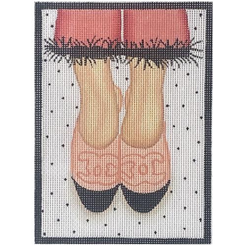 Here's Looking at Shoe - Chanel Inspired Leather Espadrilles Painted Canvas Kate Dickerson Needlepoint Collections 