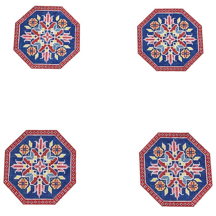 Heritz Coasters Painted Canvas CanvasWorks  - 1