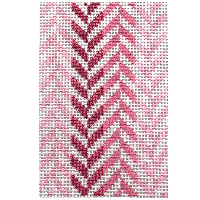 Herringbone Passport Insert - Pink Painted Canvas Initial K Studio 