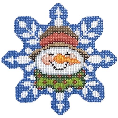 Hershey the Snowman Painted Canvas NeedleDeeva  - 1
