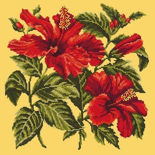 Hibiscus Needlepoint Kit Kits Elizabeth Bradley Design Sunflower Yellow 
