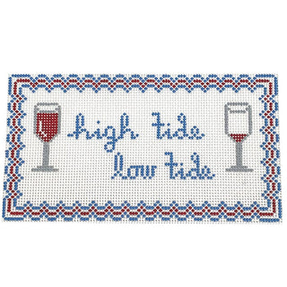 High Tide, Low Tide   Red Wine Painted Canvas Halcyon House Designs 
