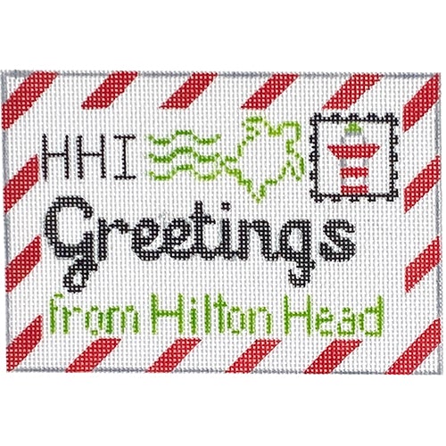 Hilton Head Letter Painted Canvas Rachel Donley 