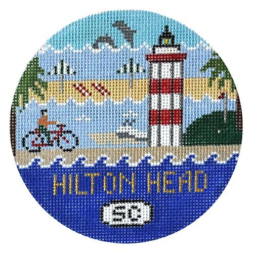 Hilton Head Ornament Painted Canvas Doolittle Stitchery 