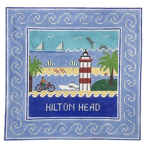 Hilton Head Square Painted Canvas Doolittle Stitchery  - 1