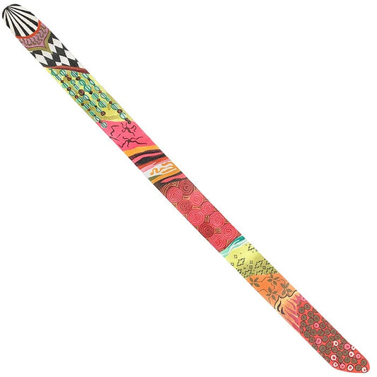 Hip Belt 762 - Boho Pink, Orange & Red Painted Canvas Colors of Praise 