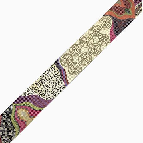 Hip Belt 764 - Magenta & Tan Print Painted Canvas Colors of Praise 