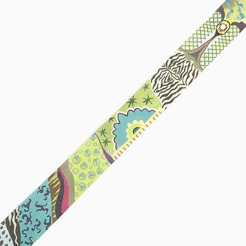 Hip Belt 765 - Lime & Turquoise Print Painted Canvas Colors of Praise 