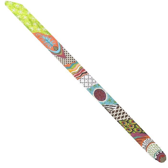 Hip Belt   Lime Multi Peacock Painted Canvas Colors of Praise  - 1
