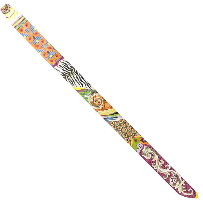 Hip Belt   Pink, Green & Orange Painted Canvas Colors of Praise  - 1