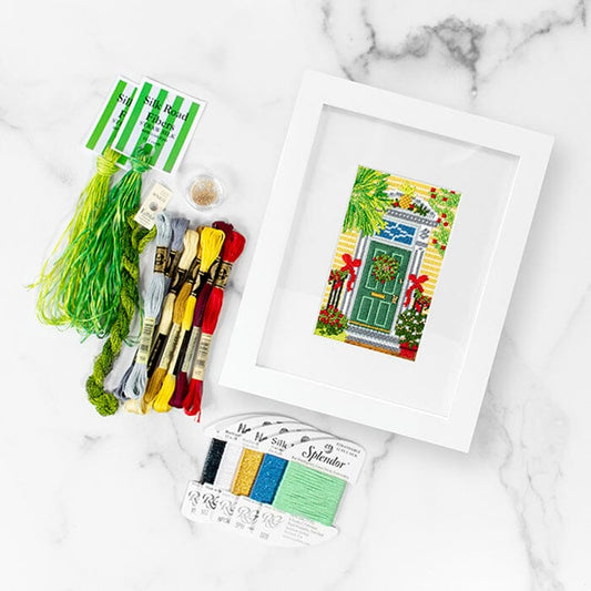 Historic Christmas Green Door Kit Kits Needlepoint To Go 