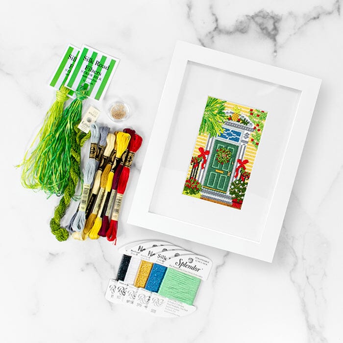 Historic Christmas Green Door Kit Kits Needlepoint To Go 
