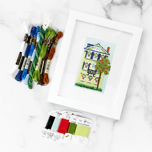 Historic Green Christmas House Kit Kits Needlepoint To Go 