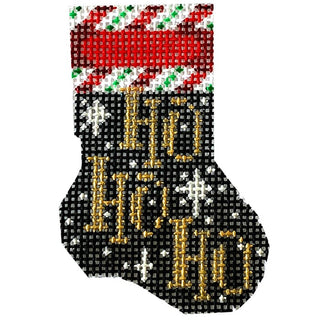 Ho Ho Ho Micro Sock Painted Canvas Associated Talents 
