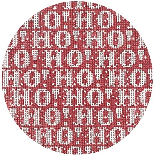 Ho Ho Ho Round Painted Canvas The Meredith Collection 