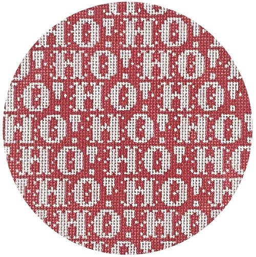Ho Ho Ho Round Painted Canvas The Meredith Collection  - 1