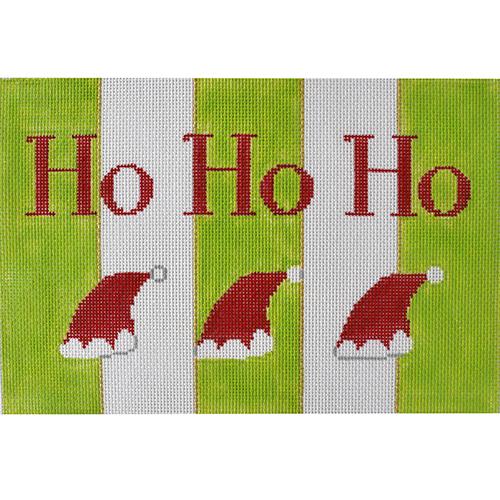 Ho Ho Ho Santa Hats Painted Canvas Kristine Kingston  - 1