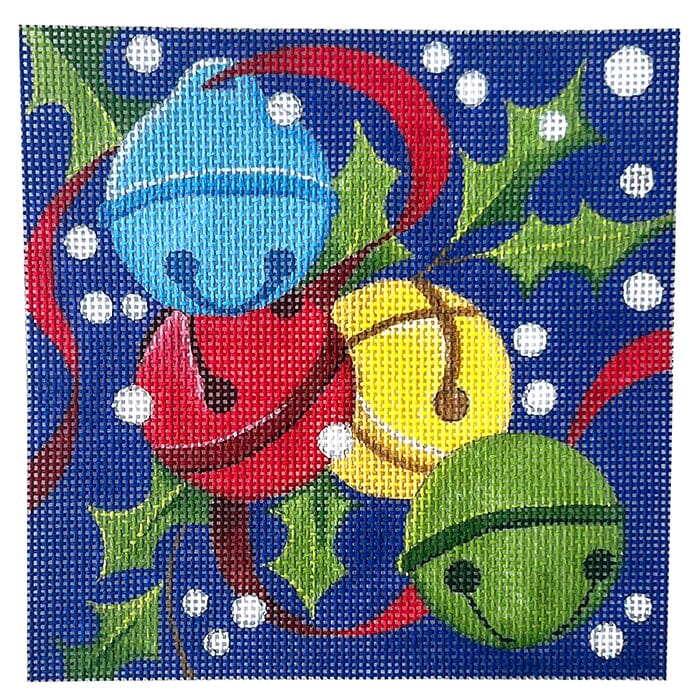 Holiday Bells Square Painted Canvas Raymond Crawford Designs 