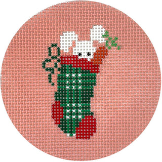 Holiday Bunny Mini Painted Canvas Le Point Studio 
