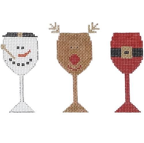 Holiday Cocktails with Stitch Guide Painted Canvas The Princess & Me  - 1