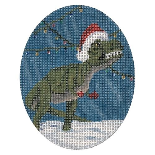 Holiday Dino Painted Canvas Scott Church Creative 