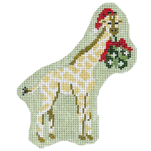 Holiday Giraffe Painted Canvas KCN Designers 