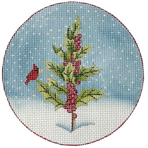 Holly Mini Tree with Cardinal Painted Canvas Love You More  - 1
