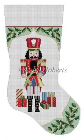 Holly, Nutcracker Insert Stocking Painted Canvas Susan Roberts Needlepoint Designs, Inc. 