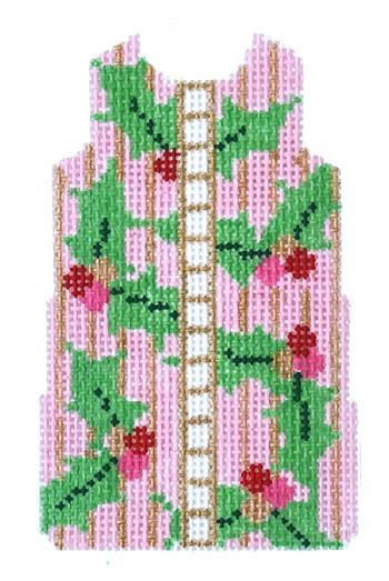 Holly Shift on 18 Painted Canvas Two Sisters Needlepoint  - 1