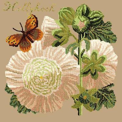 Hollyhock Needlepoint Kit Kits Elizabeth Bradley Design Sand 
