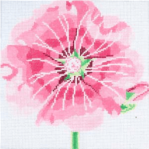 Hollyhock Painted Canvas Jean Smith 