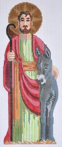 Holy Family Joseph Painted Canvas Labors of Love Needlepoint  - 1