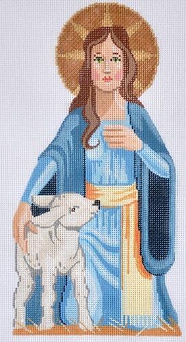 Holy Family Mary Painted Canvas Labors of Love Needlepoint  - 1