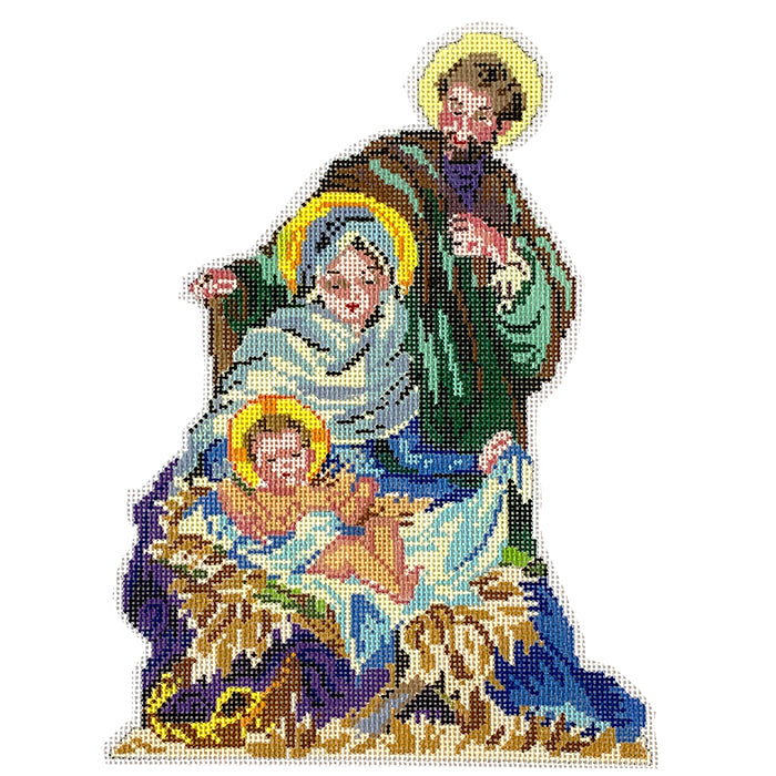 Holy Family Nativity Painted Canvas Patti Mann  - 1