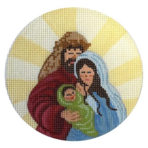 Holy Family Painted Canvas The Plum Stitchery 