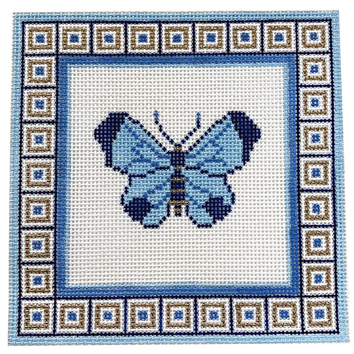 Home Collection   Butterfly   Blue Painted Canvas Patricia Sone  - 1