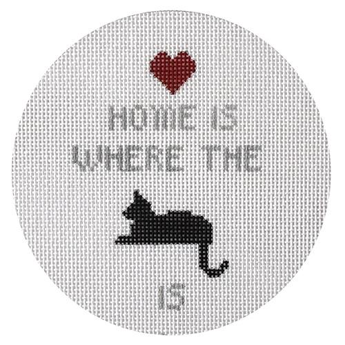 Home is Where the Cat Is Painted Canvas Kristine Kingston  - 1