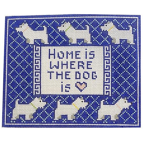 Home is Where (Westie) Painted Canvas KCN Designers 