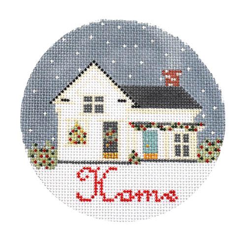 Home Ornament Painted Canvas The Plum Stitchery 
