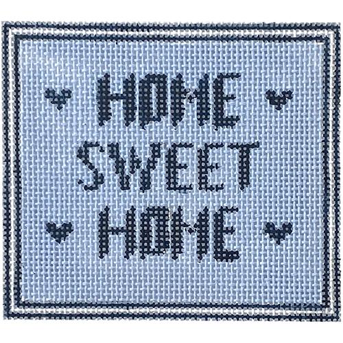 Home Sweet Home on 13 mesh Painted Canvas Alice & Blue 