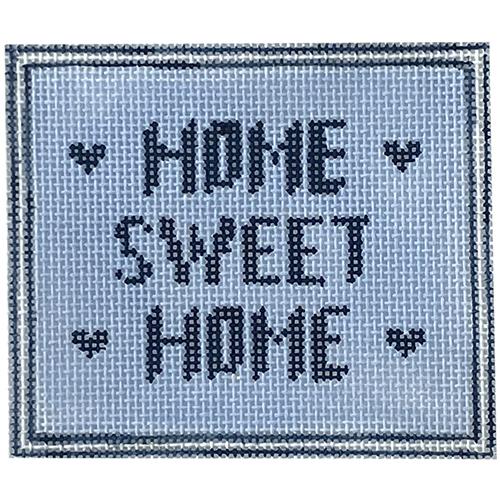 Home Sweet Home on 18 mesh Painted Canvas Alice & Blue 