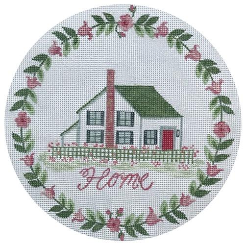 Home with No Ivy Painted Canvas The Plum Stitchery  - 1