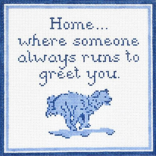 Home...Golden Retriever Painted Canvas The Plum Stitchery 
